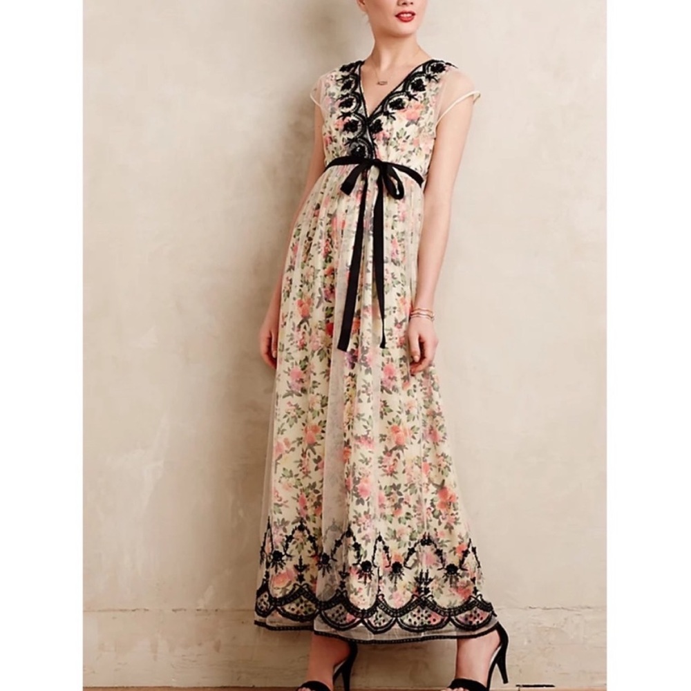 Anthropologie Vineet Bahl Glasshouse Maxi Dress Size 10
